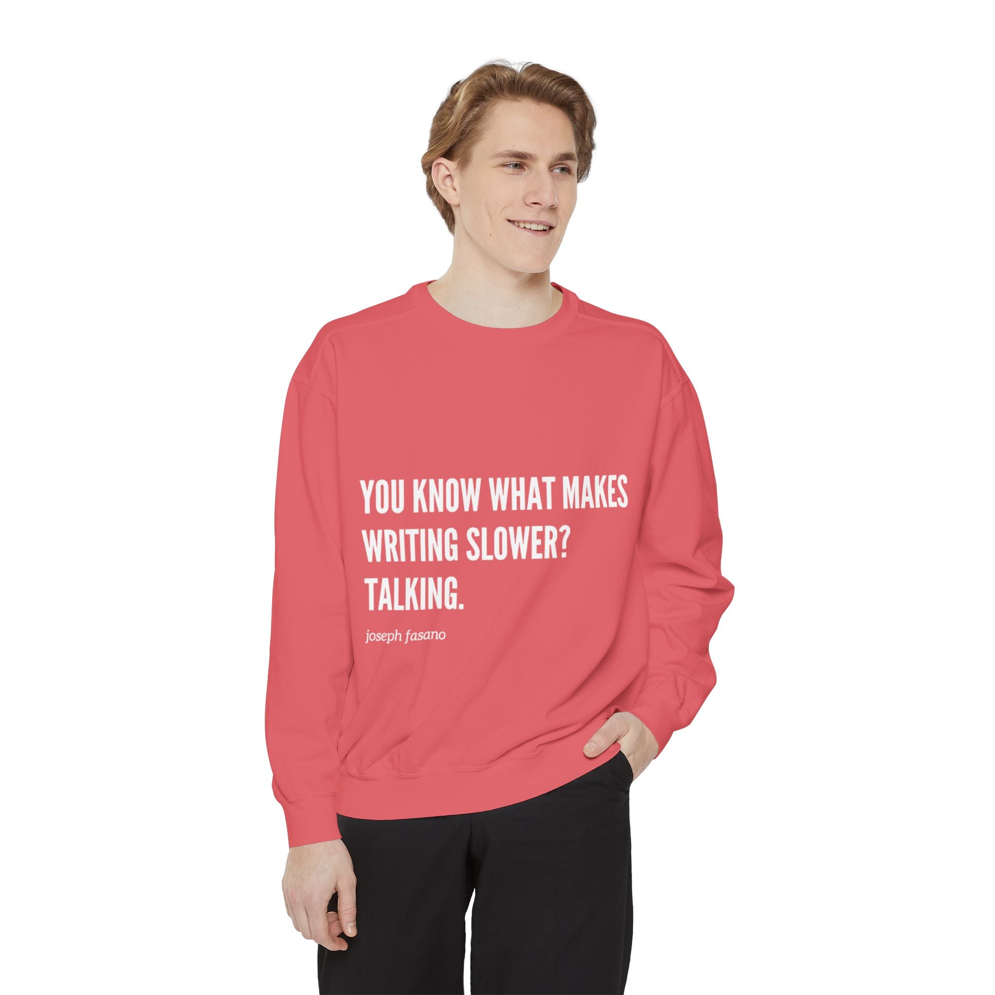 "you know" crew neck sweatshirt