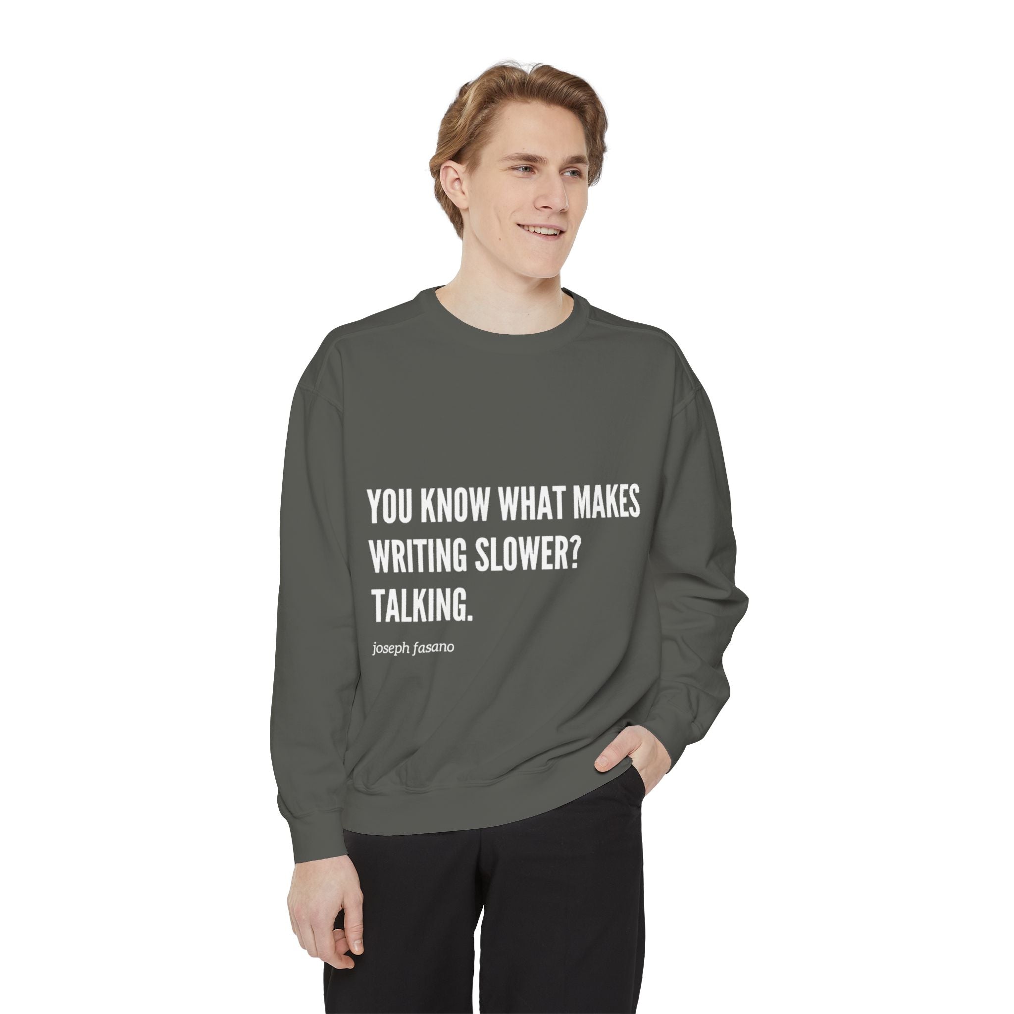 "you know" crew neck sweatshirt