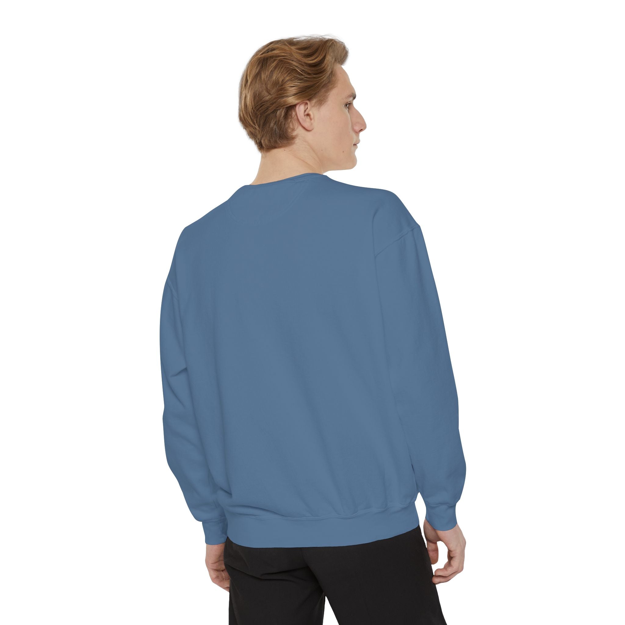 "slow down. listen. breathe." crew neck sweatshirt