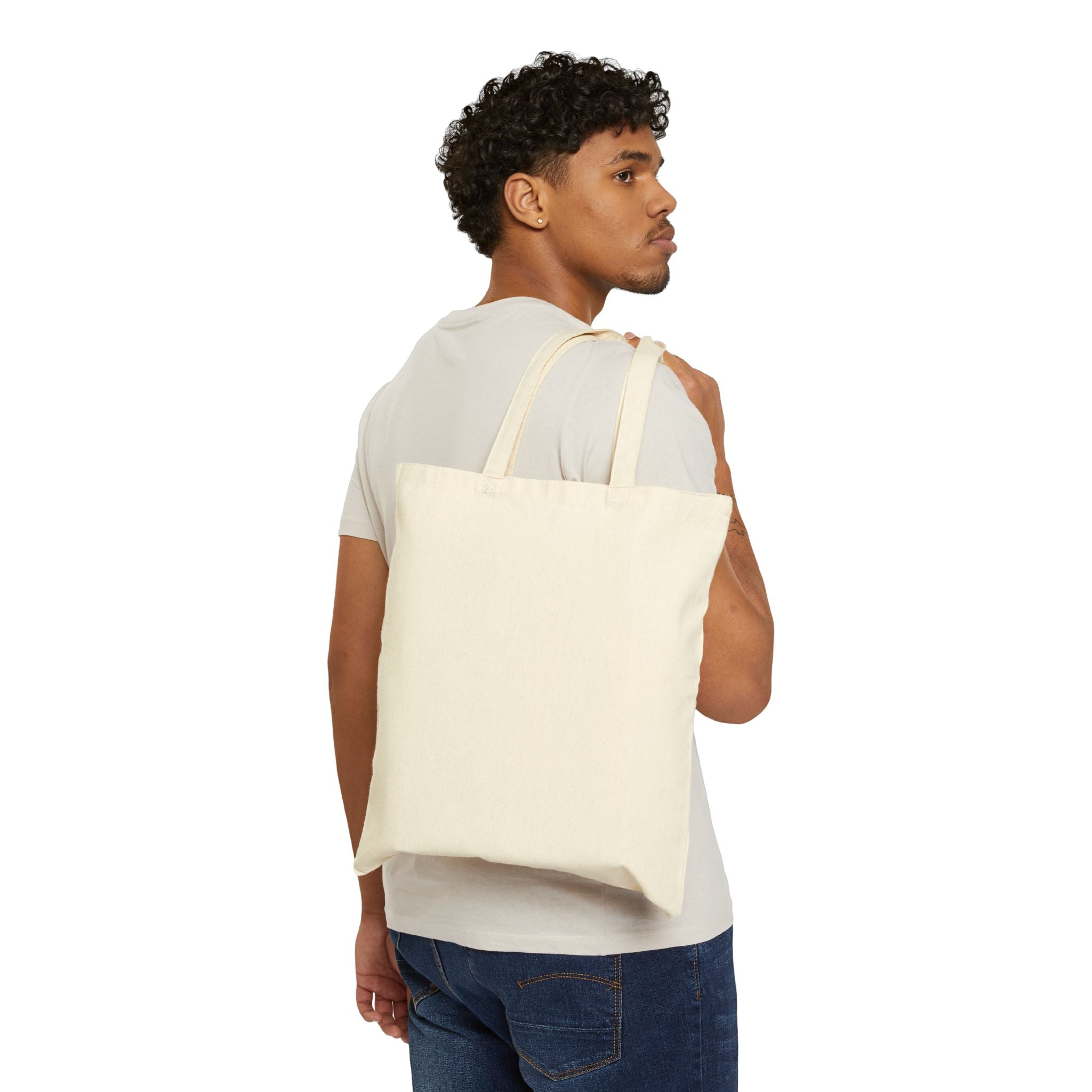 "slow down. listen. breathe." Cotton Canvas Tote Bag